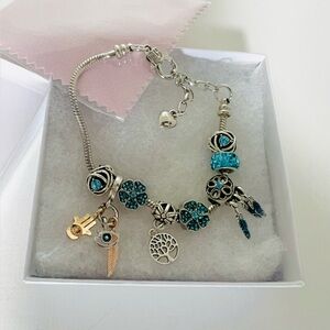 Good Luck Charm Bracelet Evil Eye Tree of Life Dream Catcher